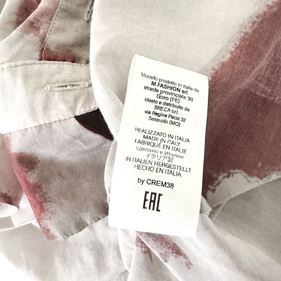 Crem38 RARE Moresca Printed Cotton Silk Blend‎ Shirt - Size Medium - Picture 11 of 11